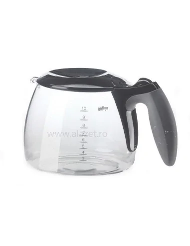 Cana originala cafetiera Braun CafeHouse Pure Aroma Plus KF 540, KF 550, KF 560, KF 570, KF 580, capac si maner negru - 2