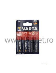 Set 4 baterii alcaline Varta Longlife Max Power R6 AA - 1