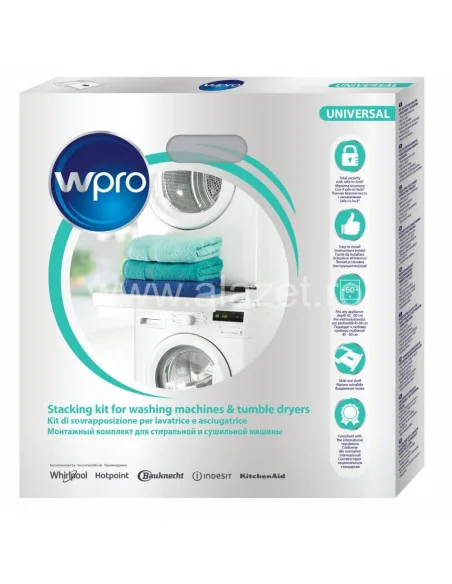 Kit suprapunere masina de spalat si uscator de rufe, universal, cu sertar Wpro 60x60 cm - 484000008436 - 4