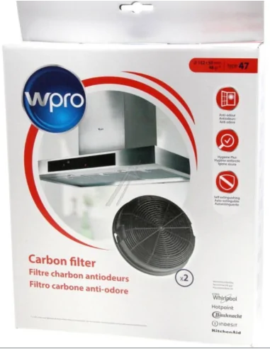 Set filtre carbon hota Whirlpool AKR945IX tip 47 - original WPro - 6