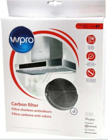 Set filtre carbon hota Whirlpool AKR945IX tip 47 - original WPro - 6