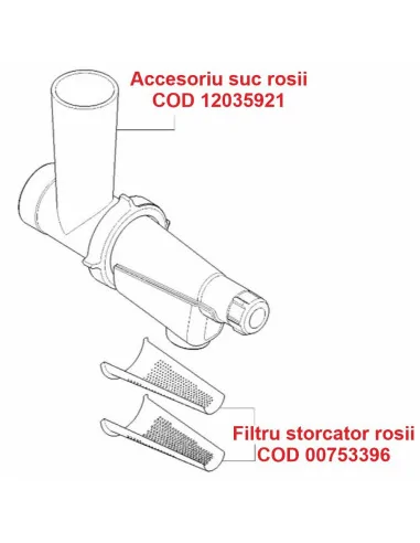 Filtru storcator rosii masina de tocat Bosch MFW45020 , MFW68640 original - 00753396 Bosch - 4