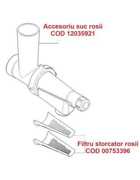 Filtru storcator rosii masina de tocat Bosch MFW45020 , MFW68640 original - 00753396 Bosch - 4