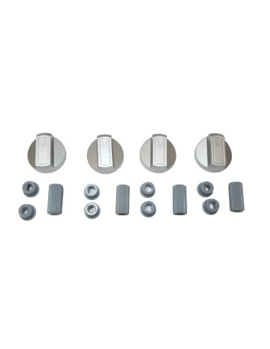 Set 4 butoane universale cuptor/aragaz argintii/gri + adaptoare - 1