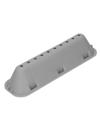 Paletă de tambur compatibilă cu Indesit C00065463, gri deschis, vedere oblică a orificiilor și prinderilor